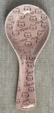 10 Strawberry Street Pink & Gold Hello Kitty Cat Spoon Rest 10”