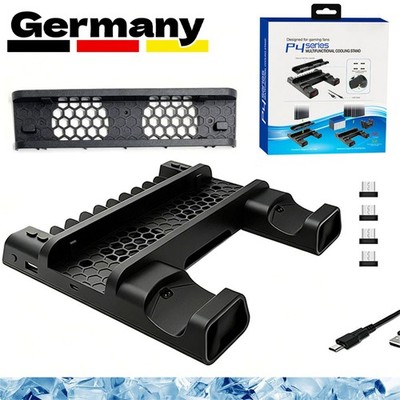 PS4 Controller Ladestation Vertical Stand Lüfter für Playstation 4/PS4 Pro/Slim