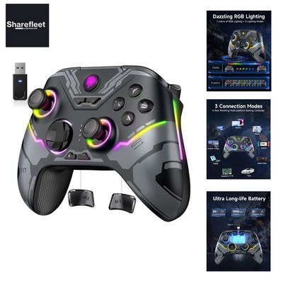 EasySMX X15 Controller PC, PC Controller Wireless mit 7 RGB Licht, Gaming Con...
