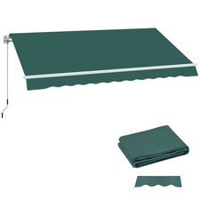 Outsunny Replacement Canopy for 3 x 2.5 m Awning (Fabric Only), Green