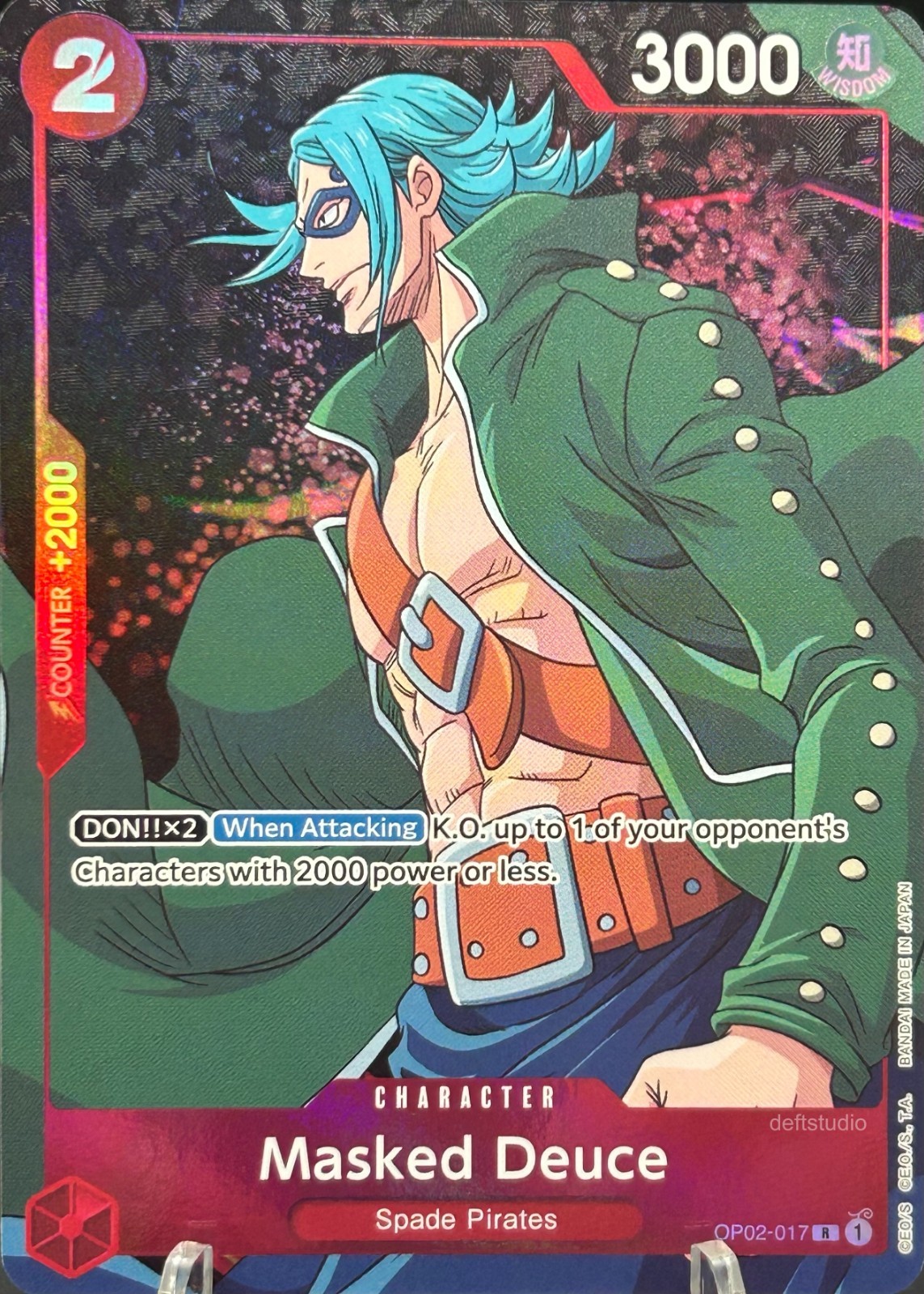 • Masked Deuce • OP02-017 Alt Art Paramount War Holo Foil One Piece TCG NM