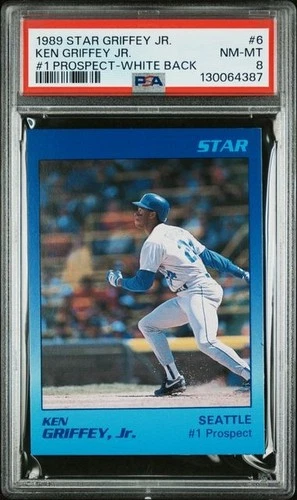 1989 STAR GRIFFEY JR. #6 KEN GRIFFEY JR. #1 PROSPECT-WHITE BACK  Rookie PSA 8