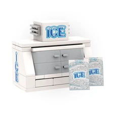 Ice Vending Machine -  Custom Building Set - Custom Printed - Minifig Brick City