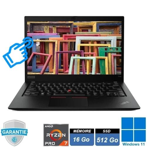 Lenovo Thinkpad T14s Gen1 Ryzen 7 Pro 4750U 16Go SSD512Go Tactile Win11 Pro