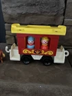 Vintage Fisher Price Circus Train 4 Animals Lion Bear Monkey Elephant