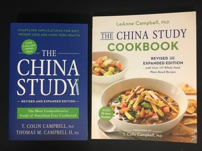 Lot THE CHINA STUDY Revised & Expanded Edition Nutrition + COOKBOOK Vegetarian