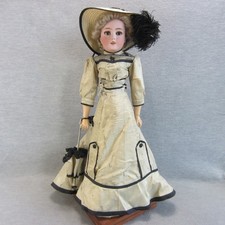 Simon Halbig 1159 Antique Bisque Head Doll 21" Pierced Ears Compo Body