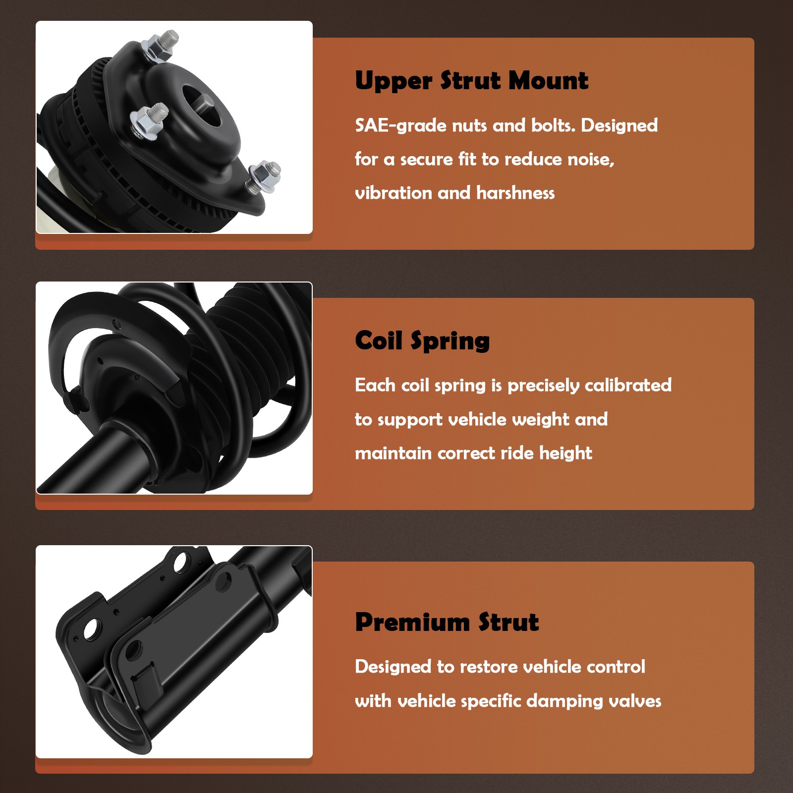 Front Complete Shocks Struts Coil Springs For 2011-18 Dodge Journey V6 3.6L