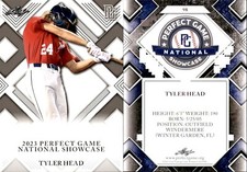 TYLER HEAD Rookie 2023 Leaf Perfect Game National Showcase RC #98