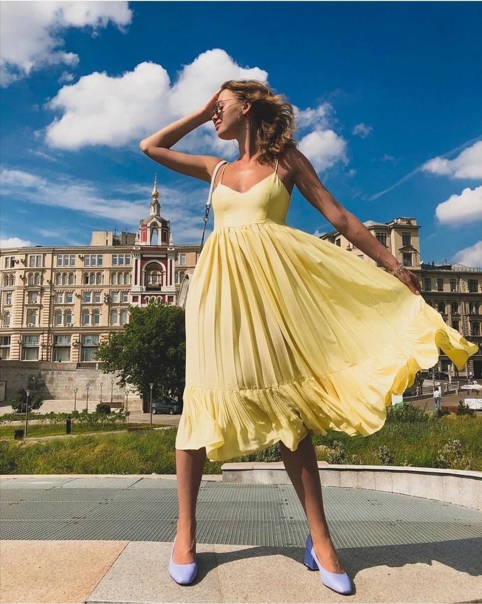 H&M SS2019 TREND JACQUARD WEAVE YELLOW DRESS BLOGGERS SOLD