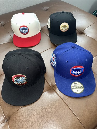 Chicago Cubs Hat Collection 7- 1/8 New Era 59Fifty Mix Topperz/Hat Club All 4!!