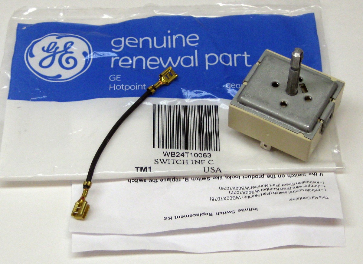 WB24T10063 GE Range Stove Burner Infinite Switch Control