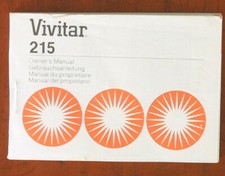 VIVITAR FLASH 215 INSTRUCTION BOOK/34233