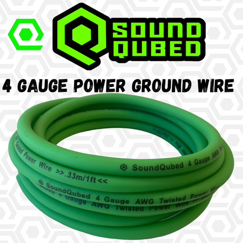 4 Gauge Green AWG CCA Power Ground Wire Car Audio Soundqubed eBay