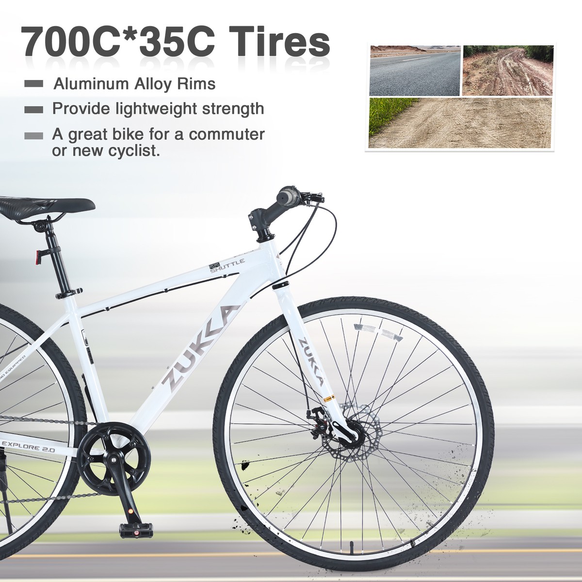 Shimano 7 Speed Alloy Frame Double Disc Brakes 700C Road Bike City