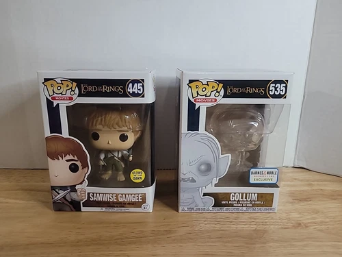 Funko pop! Lord Of The Rings Lot #445 Samwise Gamgee #535 Gollum exclusive Glow