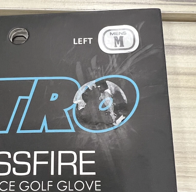 Nuevo Guante de Golf Nitro Crossfire Performance Para Hombre Talla M Mano Izquierda Blanco Negro Foto 3 de 4