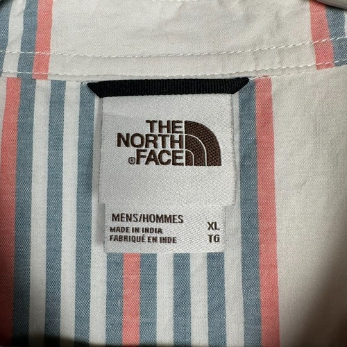 Camisa North Face Baytrail Jacquard SS Para Hombres XL Retro Rayas Bolsillo Gorpcore - Imagen 3 de 9