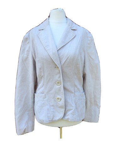 ZARA WHITE /IVORY CORD CORDUROY JACKET 