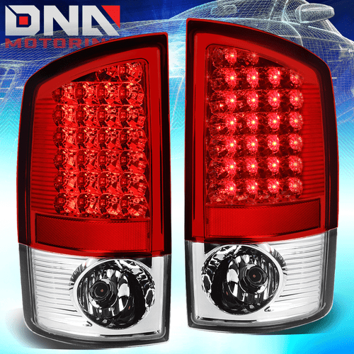 BLACK HOUSING AMBER HEADLIGHT+DRL+RED FULL LED TAIL LIGHT FIT 07-09 DODGE RAM - Picture 2 of 8