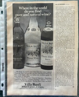 1977 Magazine Ad Villa Banfi Wine print ad