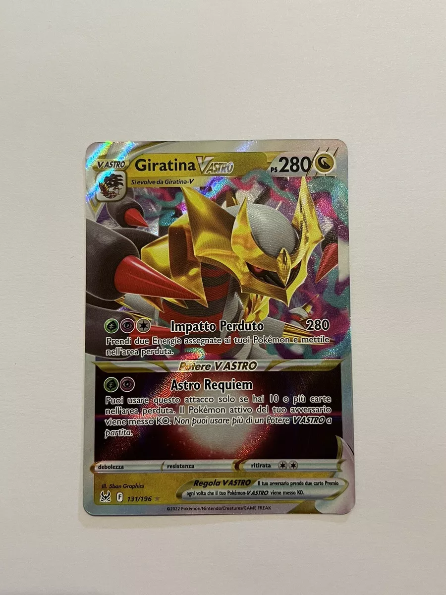 POKEMON GIRATINA V ASTRO 131/196 LOST ORIGIN CARD in Italian