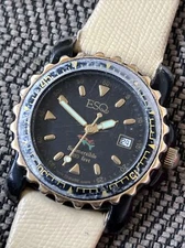 Vintage ESQ Unisex Divers Watch Submersible 330FT 100150B Swiss Quartz Runs