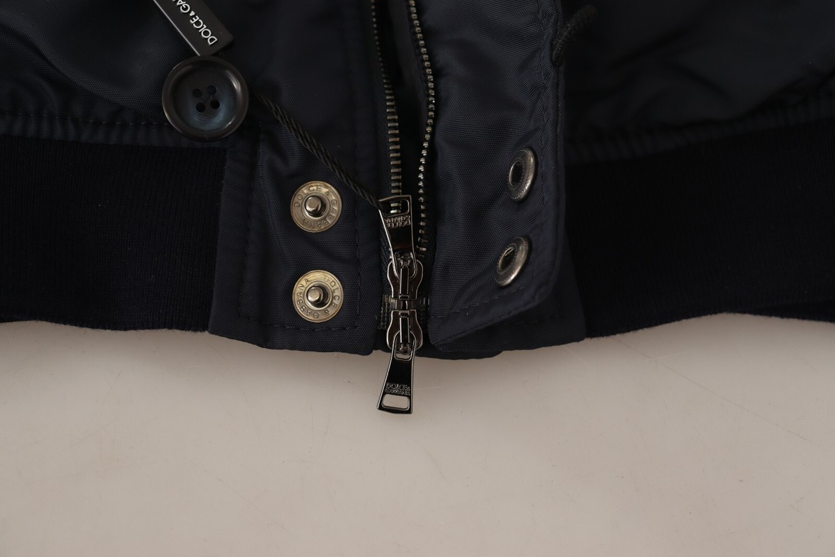 DOLCE & GABBANA Kids Dark Blue DG Patch Nylon Down Long Jacket s