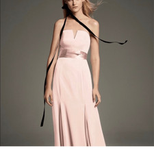 Vera Wang color Ballet Strapless Crepe Crepe Mermaid Bridesmaid Dress Size 6
