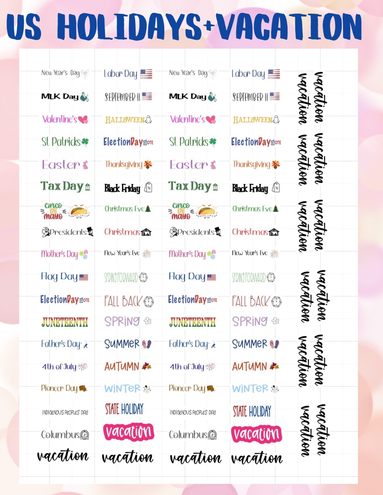 PLANNER STICKERS  – 6.75
