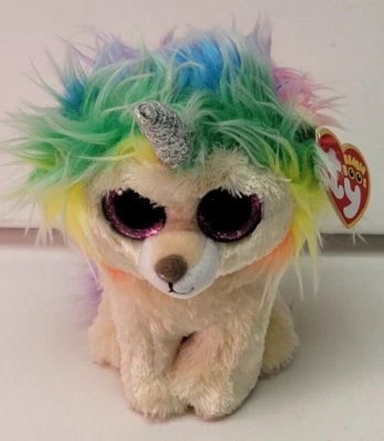 Ty Beanie Boo Layla the Unicorn Lion Style 36258 Claire's Exclusive 7” 18cm MWMT - Image 1 of 4