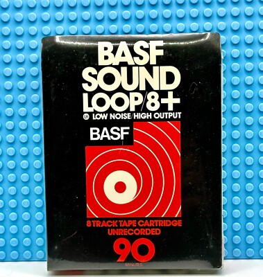 8 TRACK BASF SOUND LOOP  8+      90     BLANK 8 TRACK TAPE   (1) (SEALED)