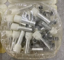 BM 00715 Insulated End Sleeve/Bootlace Lug, 16mm2/ 6 AWG,  Ivory, 50 Pc's Pkt