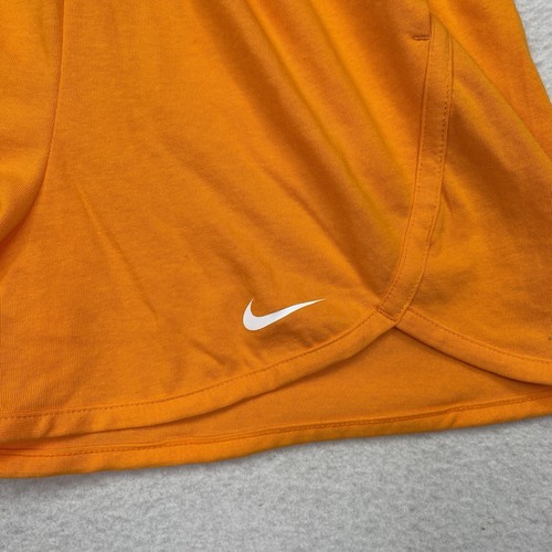 Nike Youth Girls High Waisted Shorts Size Medium Orange - Picture 3 of 8