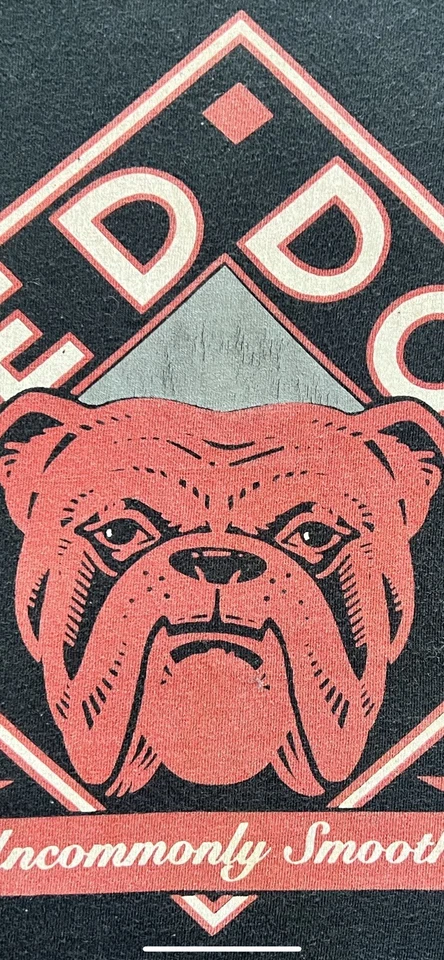 RARA Camiseta Patinador Crew Negra Bulldog Rojo Cerveza Perro Rojo Perro Rojo Años 90 XL Foto 4 de 4
