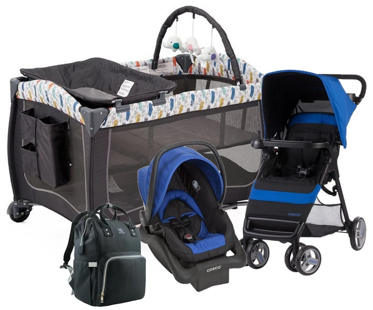 Cosco Baby Stroller With Car Seat Playard Diaper Bag Infant Travel