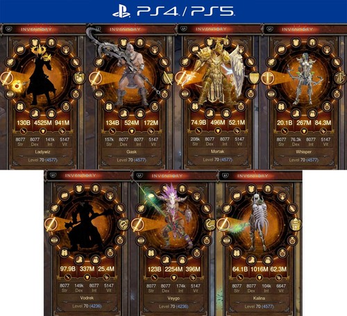 Diablo 3 RoS PS4/PS5 Softcore | All Classes Modded Set Bundle v2