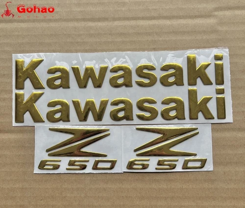 Gold Kits Z650 + 7" Letter Fuel Gas Tank Fairing/Fender Badge Z 650 Emblems
