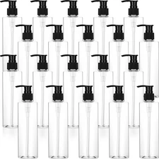 20 Pcs Plastic Pump Dispenser Bottle 8 oz Refillable Plastic Bottles Bulk Lot...