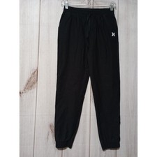 Hurley Pants Boys 10 12 Black Joggers Water Resistant
