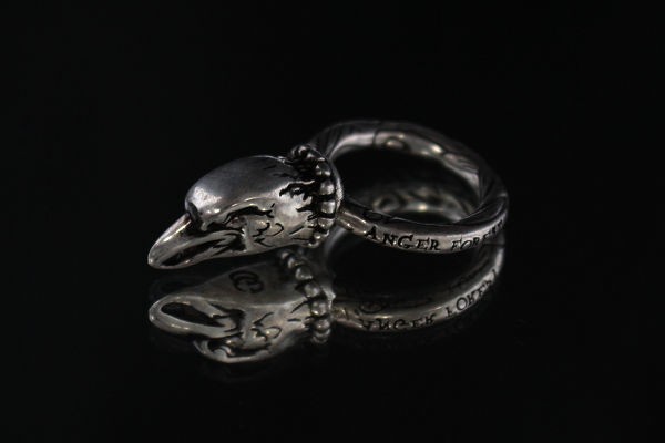 GUCCI Eagle Head Ring ANGER FOREST #5US Italy SV9… - image 3