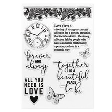 Transparent Silicone Stamps, 1 Pcs RX043 Clock Clear Stamps, Clear