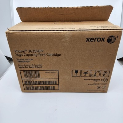 Xerox 108R00795 Black Toner Cartridge High Capacity, Phaser 3635MFP, open