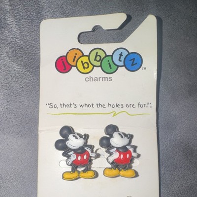 Jibbitz Disney Mickey Mouse Shoe Charm Set of 2 Multicolor Plastic