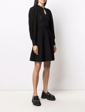 Women Sandro Paris Dress Black Viscose 34