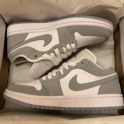 Nike WMNS Air Jordan 1 Low Aluminium Wolf Grey EU 35,5 W US 5 Neu & Original