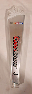 COORS LIGHT 2-SIDED NASCAR BAR DRAFT BEER TAP HANDLE 12'' TALL. MAN CAVE BREWERY