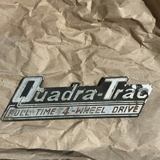 Rare Vintage Jeep Quadra-trac Quadratrac Oem Car Emblem Badge Aluminum
