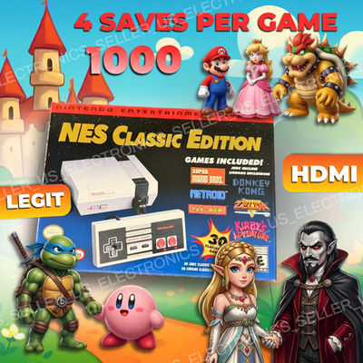 Nintendo NES Classic Edition Game HDMI Console Full Library Authentic Mini 1000