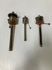 Lot of 3 Antique Tibetan Hand Held Spinning Prayer Wheels
